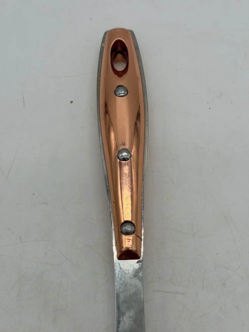 Brandani Stainless Steel Slotted Spoon Strainer Copper Handle
